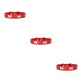 thumbnail image 4 of Maytalsory Comfortable Wear Cat Collar In Multiple Sizes With Stylish PU PU Cat Collar Dogs Collars red 1.5*30cm 3Set, 4 of 6