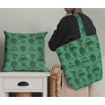 thumbnail image 5 of Soimoi Green Georgette Viscose Fabric Sun & Text Printed Fabric 1 Yard 42 Inch Wide, 5 of 5