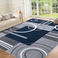 thumbnail image 2 of HOMERRY Area Rugs 8' x 10' Rug for Living Room Geometric Washable Non-Slip Indoor Carpet for Home Decor, Navy, 2 of 5