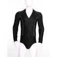 thumbnail image 3 of Hansber Latin Tops Latin Dance Shirts Men Rumba Cha Cha Samba Dancing Competition Performance Wear Black XXL, 3 of 6