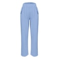thumbnail image 4 of Chbgutlmr Pants for Women Elastic Waist Ruched Loose Lightweight Casual Work Trousers Solid Color Fall, 4 of 6