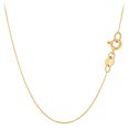 thumbnail image 1 of 10k Yellow Solid Gold Mirror Box Chain Necklace, 0.6mm, 16", 1 of 1