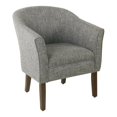 thumbnail image 1 of HomePop Transitional Wood and Fabric Barrel Accent Chair in Slate Gray, 1 of 12