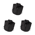 thumbnail image 3 of QualitChoice Simple Design Solid Color False Collar Formal Fashion Chiffon Fake Half Shirt Decorative Detachable Lapel Clothing Decor Black Point 3PCS, 3 of 6