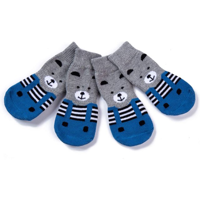 Pet indoor anti-slip socks for dogs cats