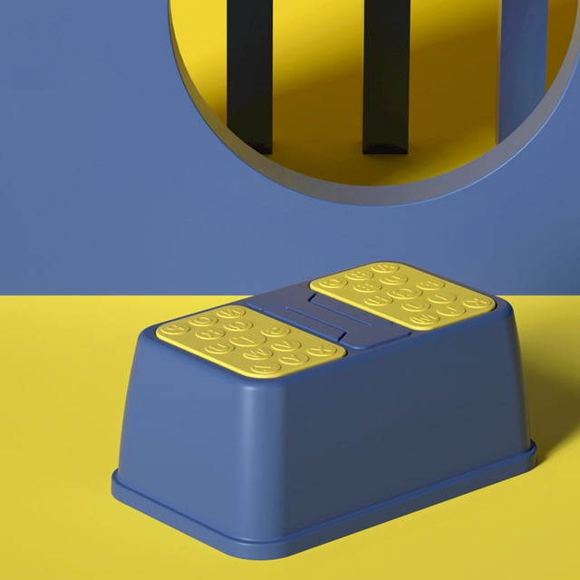 Toilet Stool Toilet Step Stool Plastic Non Slip Heavy Duty Rollover Prevention Tool For Baby Children Blue 1 Layer