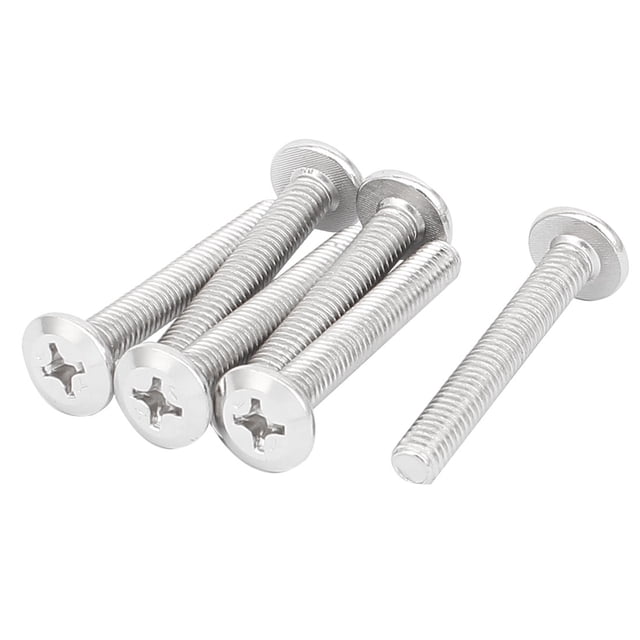 Unique Bargains M6 x 40mm Metric Phillips Pan Flat Head Countersunk Bolt Machine Screw 6 Pcs