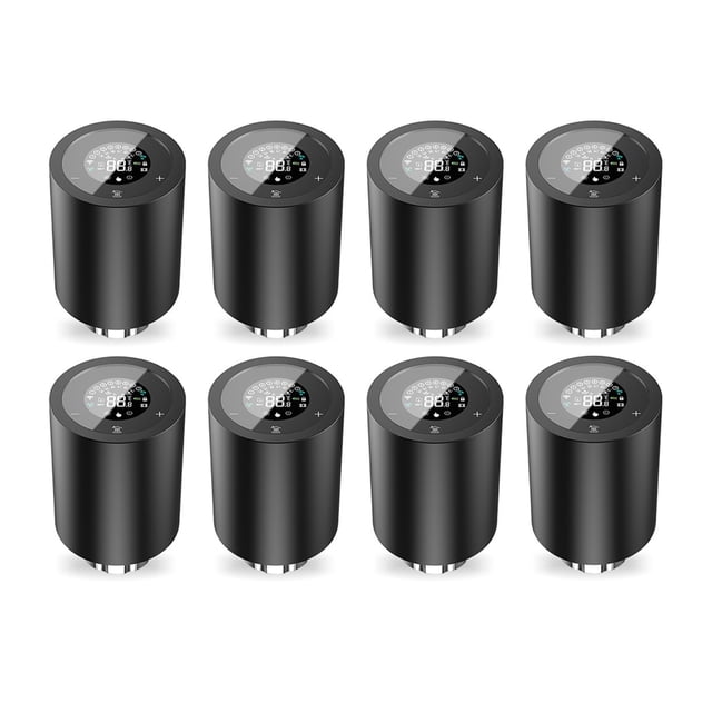 Tuya Actionneur de Radiateur Intelligent, Valve TRV Thermostat Automatique Programmable Température Commande Vocale pour Alexa Google Home, Économisez de l'Énergie