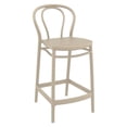 thumbnail image 1 of Compamia Victor Tabouret de Comptoir Contemporain en Résine pour Intérieur et Extérieur - Ensemble de 1, Taupe, 1 of 8