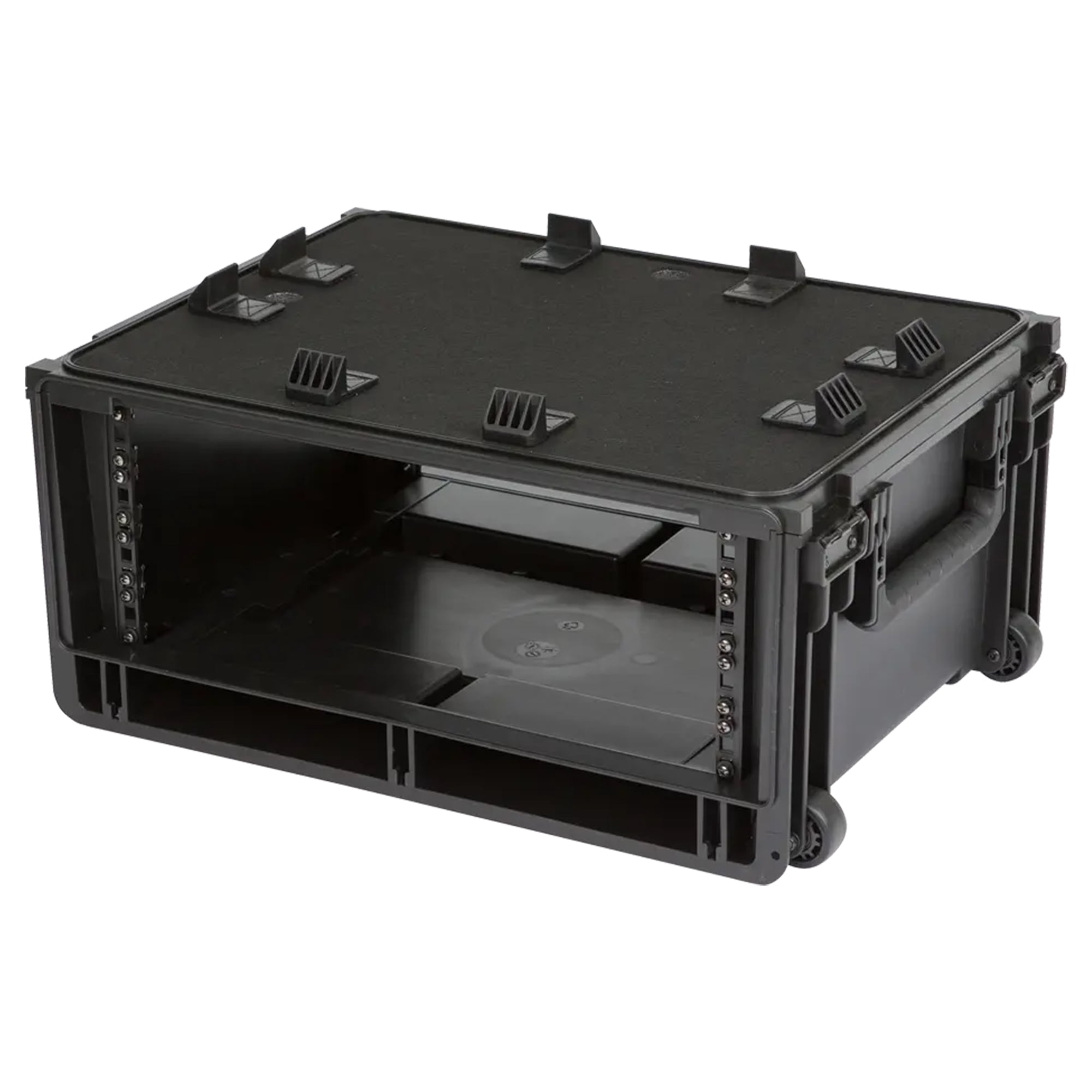 SKB Studio Flyer Rack Case 4U - Solution Mobile de Studio Durable Moulée par Injection, Noir