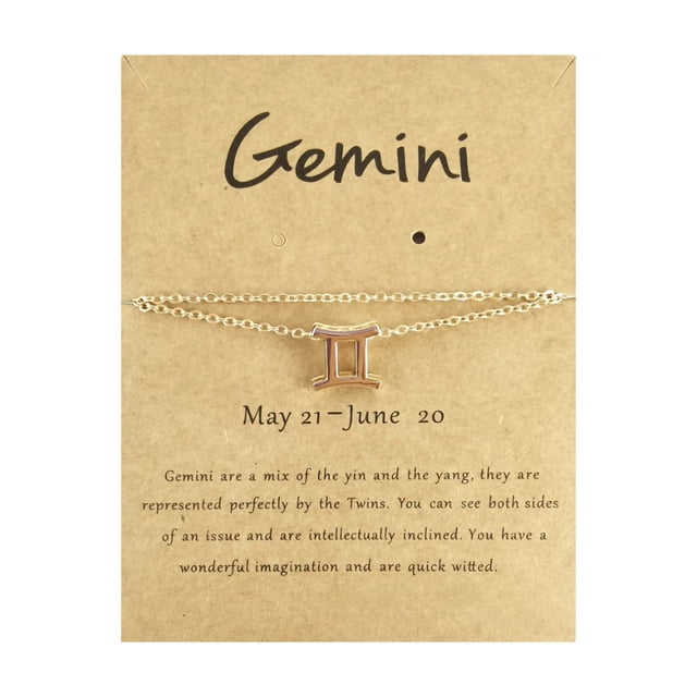 EGNMCR Twelve Constellation Anklet Alloy 12 Constellation Card Anklet a Anklet