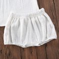 thumbnail image 4 of Gupgi Baby Girls Boys Cotton Linen Sleeveless Tank Tops + Mini Shorts Set, 4 of 8