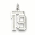 thumbnail image 1 of Pendentif Breloque en Argent Sterling 925 Numéro 19, 1 of 6