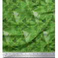 thumbnail image 1 of Soimoi Green Heavy Canvas Fabric Facets Triangle Geometric Decor Fabric Printed Yard 58 Inch Wide, 1 of 3