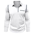 thumbnail image 3 of FAIWAD Men's Long Sleeve Shirts Casual Button Down Basic Golf Pullover Tops Lightweight Work Athletic T-Shirt, 3 of 9