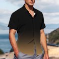 thumbnail image 4 of Pisexur Shirts for Man T Hommes Mode Décontractée Col Rabattu Imprimé Manches Courtes Chemise Boutonnée Blouse Kaki, L Chemises de Golf Hommes & Chemises Hommes, 4 of 7