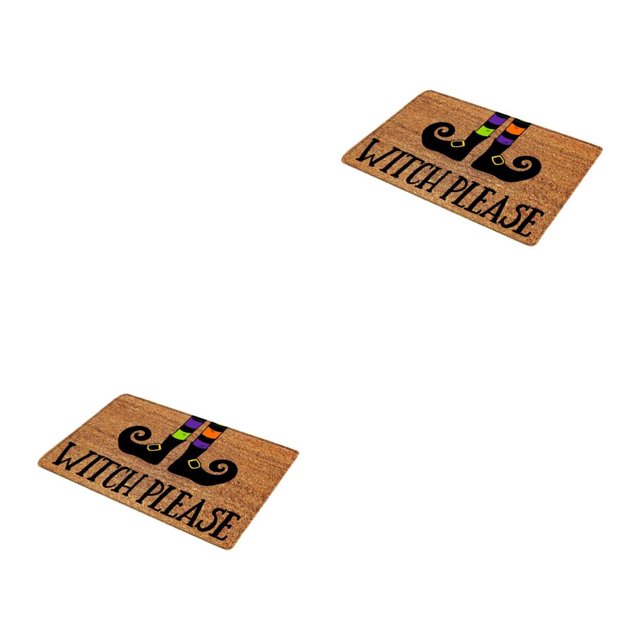 Decodeary Cartoon Letter Rugs Halloween Living Room Carpet Welcome Mats for Home Floors No.9 2Set