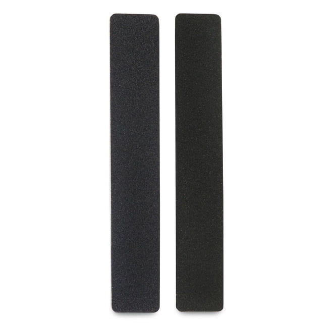 Black Wide Board Grinder showing two black rectangular nail files with different abrasive surfaces for smoothing nails, part of Equate Beauty nail tools suitable for precise nail care.