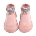 thumbnail image 1 of MIASHUI Baby Sock Shoes Infant Non-Slip Breathable Slippers with Soft Rubber Sole,Pink,3-3.5 Years, 1 of 5