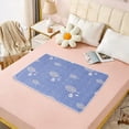thumbnail image 2 of Lttoisl MedGuard Alèse Lavable pour Incontinence pour Personnes Âgées, Grande 50x70cm Bleu, Alèse Imperméable Réutilisable pour Protection de Matelas, Absorbante et Durable, 2 of 8