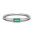 thumbnail image 1 of East-West Stackable Baguette Birthstone Ring - Emerald (May), 1 of 5