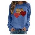 thumbnail image 1 of RKSTN Chandail pour Femmes Décontracté à Manches Longues Blouse à Imprimé de la Saint-Valentin Hauts Chandail Col Rond Coupe Ample Chandail, 1 of 3