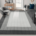 thumbnail image 1 of Garvee 8'x10' Washable Area Rug Bordered Rug Non-Shedding Stain-Resistant Area Rugs for Dining Room Home Office, Black Gray, 1 of 3