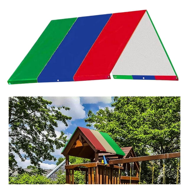 pitrice Bâche de Remplacement Imperméable pour Balançoire Toit Tente Pare-Soleil Vert Bleu Rouge