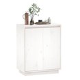 thumbnail image 2 of vidaXL Buffet Blanc 60x34x75 cm Bois Massif Pin, 2 of 5