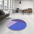 thumbnail image 4 of Ahgly Company Tapis de Zone Rond d'Intérieur Lavable à la Machine, Transitionnel, Violet Améthyste Violet, 5 Pieds Rond, 4 of 7