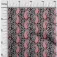thumbnail image 1 of oneOone Silk Tabby Fabric Floral & Paisley Block Printed Craft Fabric BTY 42 Inch Wide, 1 of 4