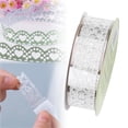 thumbnail image 1 of Ynlkorvg Roll Of Glitter Tape Lace Flower Pattern Self Adhesive Tape Sticker Colorful Decorative Masking Tape For Scrapbooking Card Making Crafts Frames Planner Journal Gifts Decor, 1 of 9