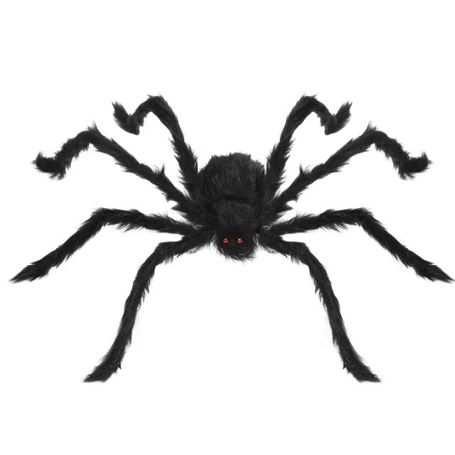 Miangastore BESPORTBLE Artificial Spider Simulation Plush Toy Black Color Lifelike Spider Toy Halloween Fake Spider