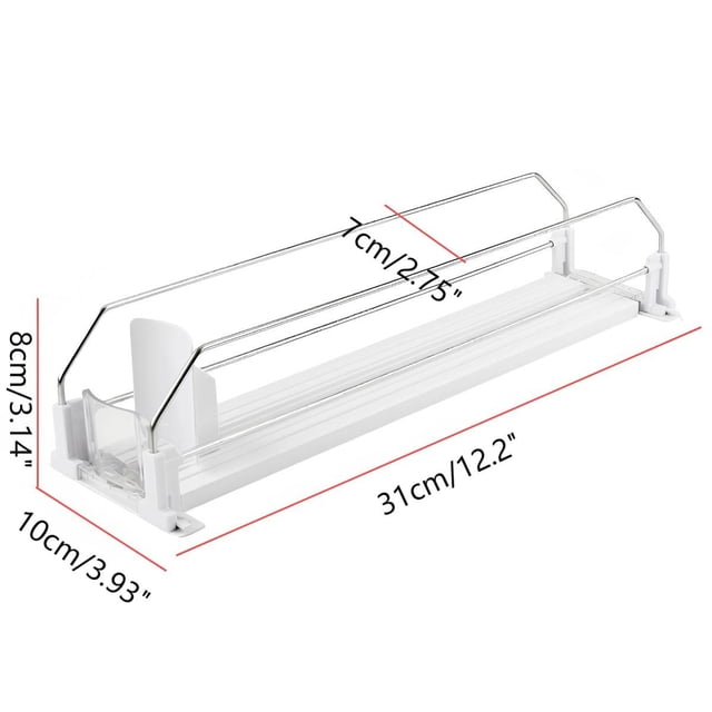 Czzoypi Supermarket Freezer Beverage Pusher, Refrigerator Drink Rack Organizer for Cans Bottles, Automatic Spring-Loaded Shelf Organizer for Fridge Freezer Pantry Cabinet