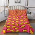 thumbnail image 2 of YST Taco Quilt Set, Cute Taco Tuesday Bedspread, Twin Size, Funny Cartoon Food Style, Lightweight Coverlet, 2 of 4