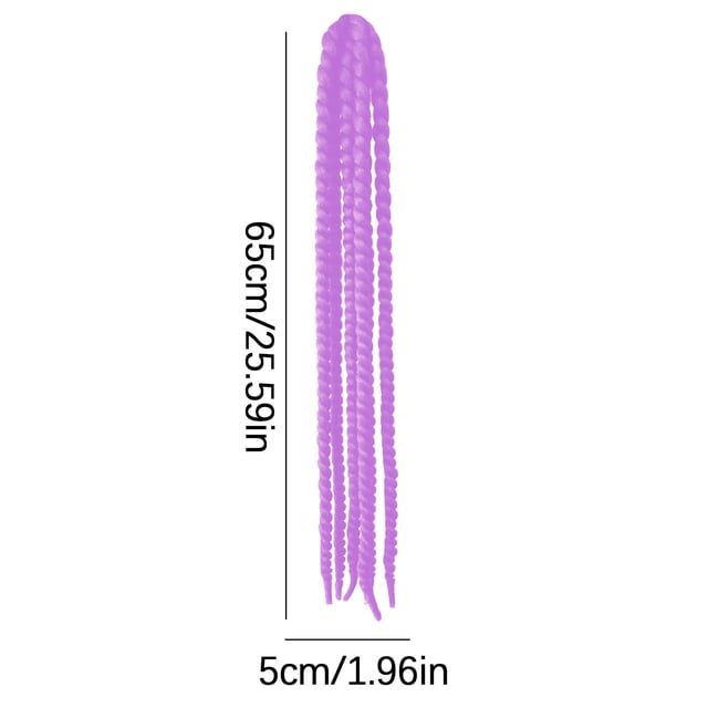 Motorcycle Helmet Braid Wig Accessory with Suction Cup and Adhesive Mounting for Full Coverage Braided Hair Style 65 in x 5 cm