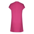 thumbnail image 4 of UPPADA Robe Midi d'Été pour Femme à Manches Courtes, à Volants, Imprimé Floral, Robe Soleil à Col en V Plongeant, Taille Haute, Courte et Fluide, Robe Maxi, Décontractée, Vacances, Robes, Robe Soleil, Robe Mariage Invitée Femme, Rouge Melon D\'eau, TG, 4 of 6