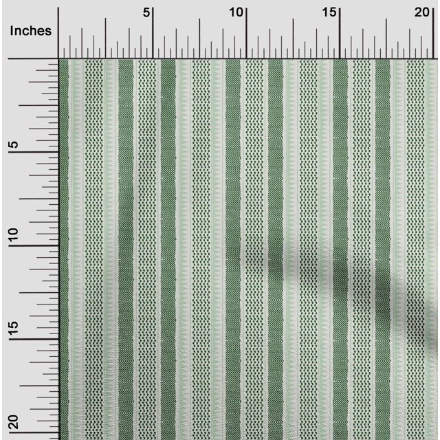 oneOone Cotton Cambric Fabric Chevron Block Printed Fabric 1 Yard 56 Inches Wide