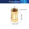 thumbnail image 2 of Wekity Knurled Insert Nuts, Female Thread Brass Embedment Nut M8 x 16mm H x 10mm OD Heat Set Insert Nut for Printing 3D Printer and More Projects 5pcs-0621, 2 of 5