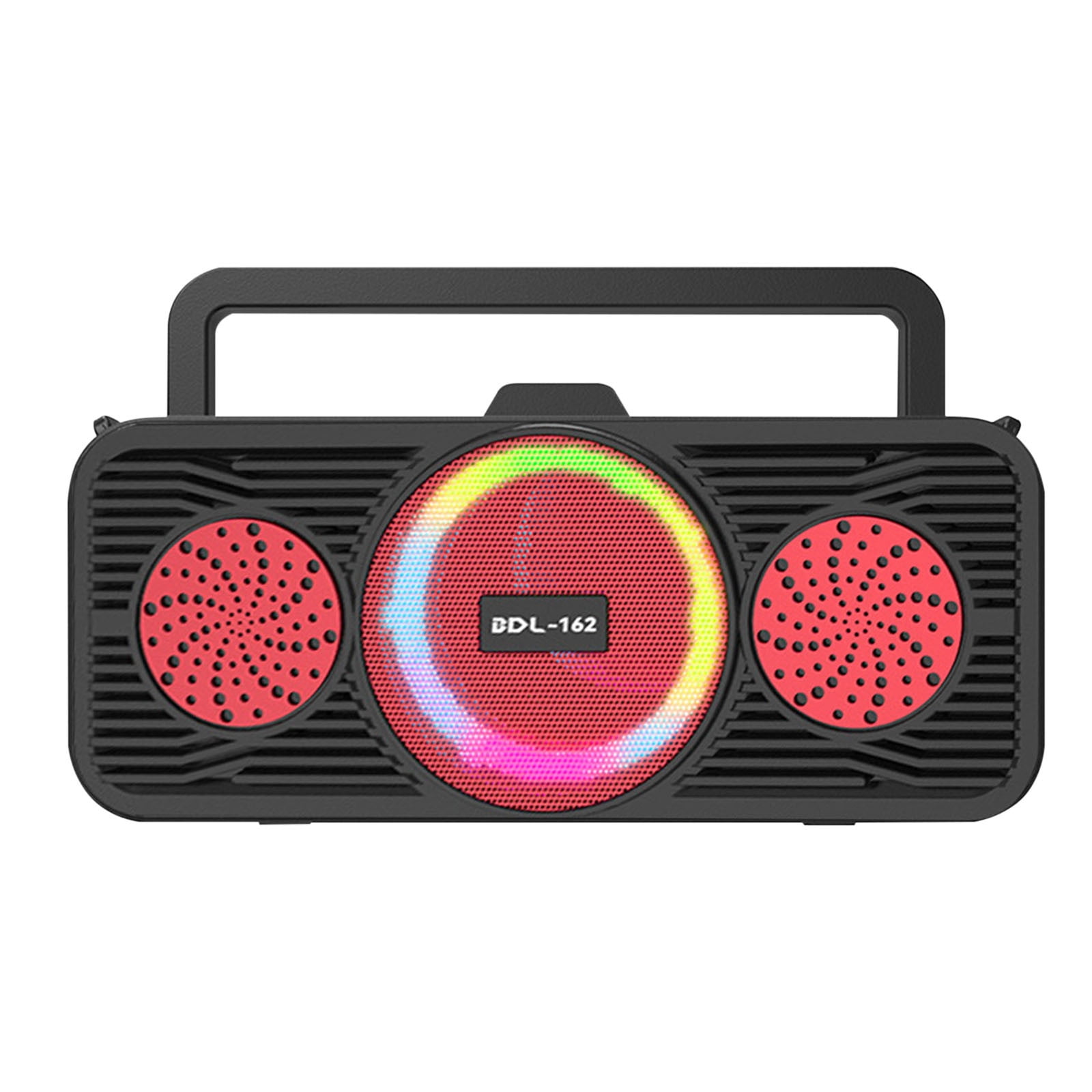 Speakers Bluetooth Wireless,Solar Portable Bluetooth Speaker, Wireless Speakers with Booming, Fm Radio, Led Colorful Lights, Speaker for Home, Outdoor, Party, Camping, Travel