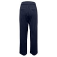 thumbnail image 4 of Women's Work Pants - High Elastic Waisted Trousers - Straight Wide Leg Button Down Casual Pants, 4 of 5