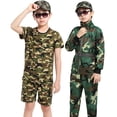 thumbnail image 3 of PMVFHDE T-Shirt Camouflage à Manches Courtes pour Garçons et Filles avec Imprimé Graphique, Col Rond Haut Décontracté pour Enfants Design Unisexe Séchage Rapide Vert, 5-6 Ans, 3 of 4