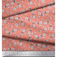 thumbnail image 1 of Soimoi Poly Georgette Fabric Leaves & Magnolia Floral Decor Fabric Printed Yard 52 Inch Wide, 1 of 5