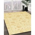 thumbnail image 2 of Ahgly Company Indoor Round Abstract Sun Yellow Oriental Area Rugs, 6' Round, 2 of 6