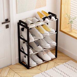 Tyidzon 4 Planchers Organisateur de chaussures Grande capacité Organisateur d'étagères Grande capacité Space Sac de chaussures d'économie pour placard, entrée, chambre à coucher, porte avant