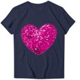 thumbnail image 2 of TIMIFIS T-Shirts pour Femmes de la Saint-Valentin Été Décontracté Manches Courtes Col Rond T-Shirts Mode T-Shirt Imprimé Cœur d'Amour, 2 of 4