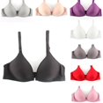 thumbnail image 5 of -Push Up Bra Front Closure Padded Bra Seamless Gather Underwear, 5 of 5