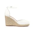 thumbnail image 3 of BLISSFUL STEP Sandales Compensées à Plateforme en Espadrille à Lacets pour Femmes Blanches (Taille 7), 3 of 6