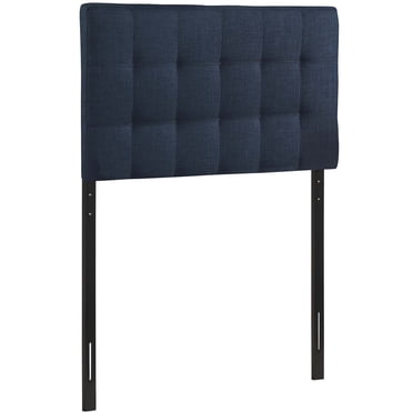 Tête de Lit Rembourrée en Tissu Lily pour Lit Simple - Bleu Marine