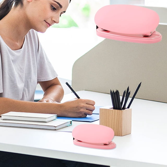 Dvkptbk hole puncher Mini Small Hole Punch 10 Sheet Paper Punch Capacity Double Hole Punch with Measuring Ruler Labor Saving Suitable for Office Use Or Gifts for Students